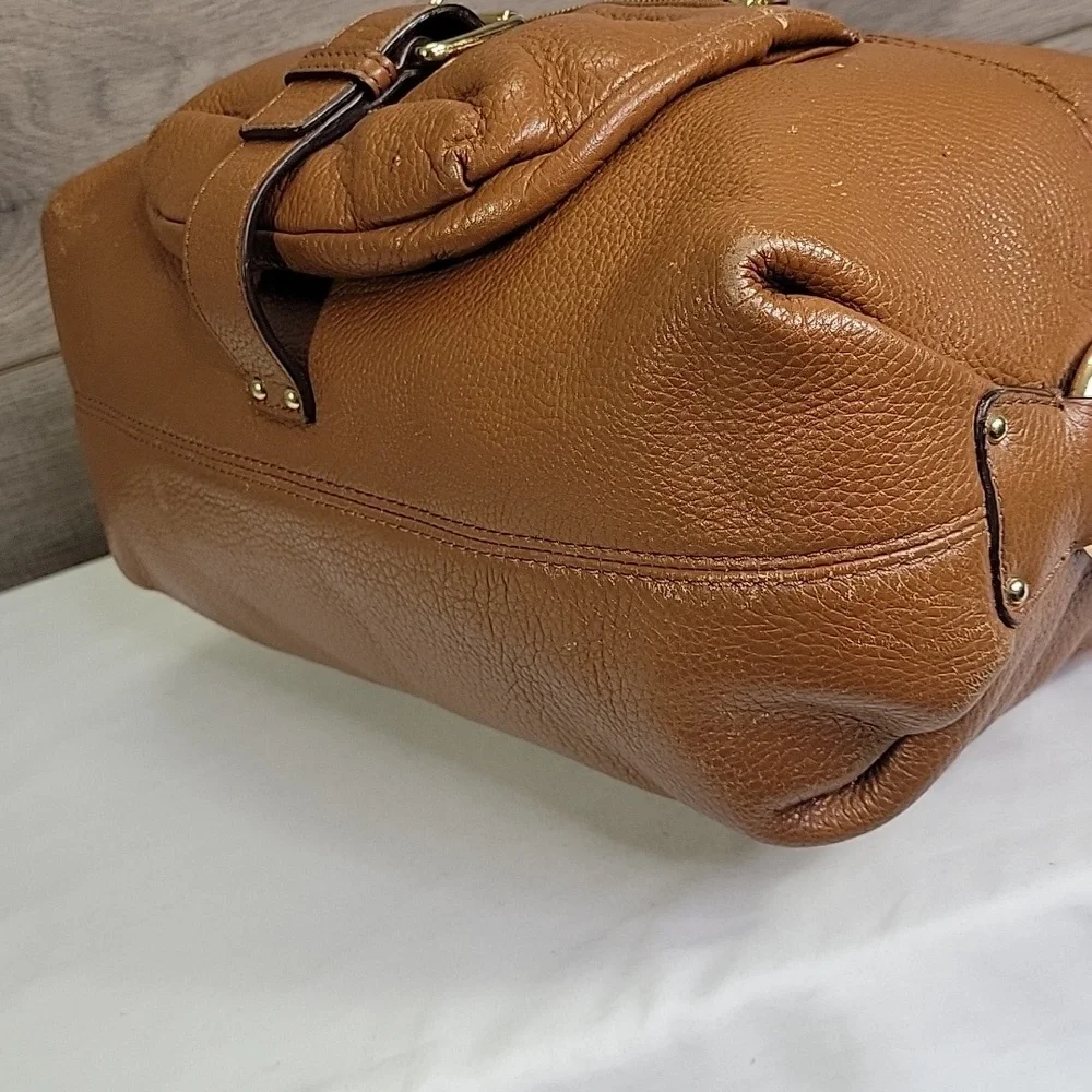 Michael Kors Fulton Brown Leather Shoulder Bag Tote Handbag
